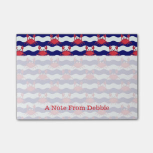 Happy Crabs Pattern Name hinzufügen Post-it Klebezettel