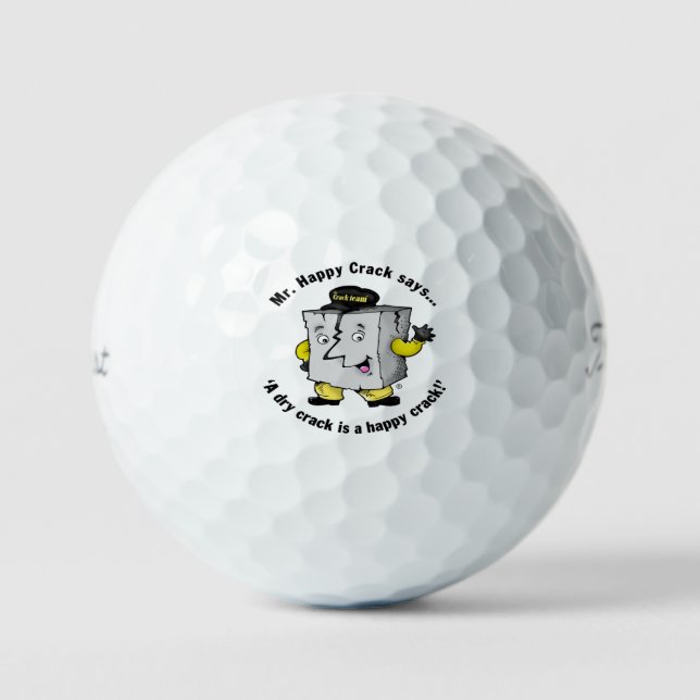 Happy Crack golf balls Golfball (Vorderseite)