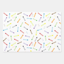 Happy Crayons Geschenkpapier Set