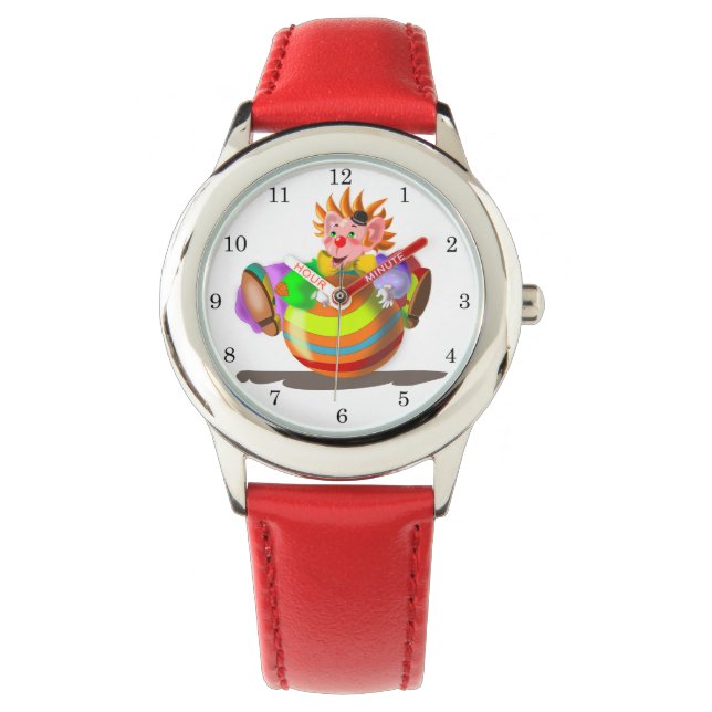 Happy Crazy Clown Armbanduhr (Vorderseite)