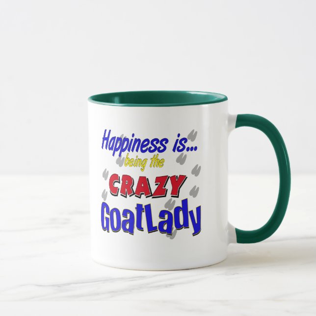 Happy Crazy Goatlady Tasse (Rechts)