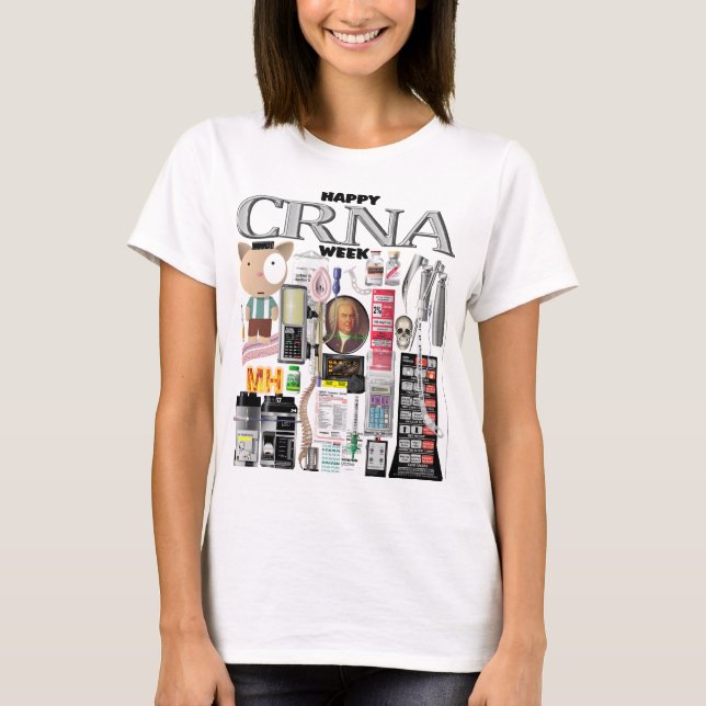 Happy CRNA Woche 2024 T-Shirt (Vorderseite)