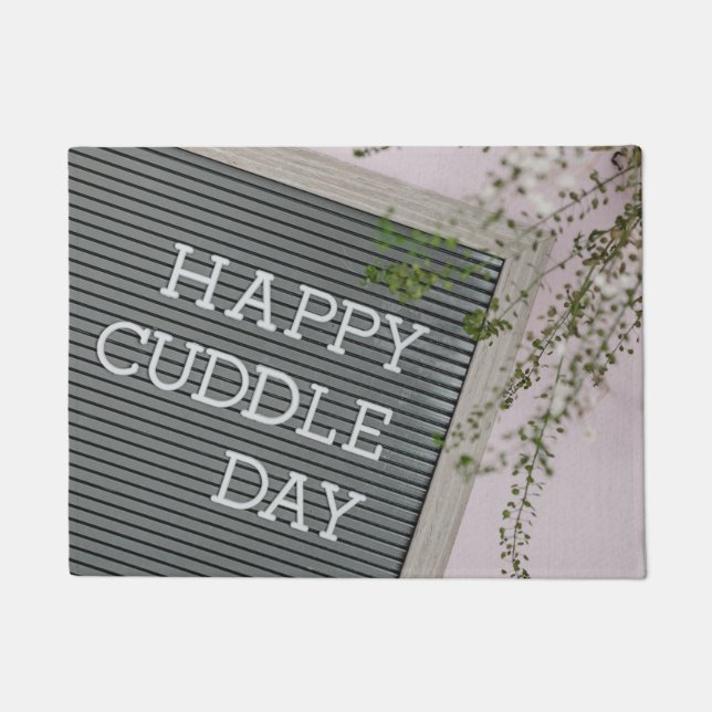 Happy Cuddle Day (Warme Schläger und liebende Schn Fußmatte (Vorderseite)