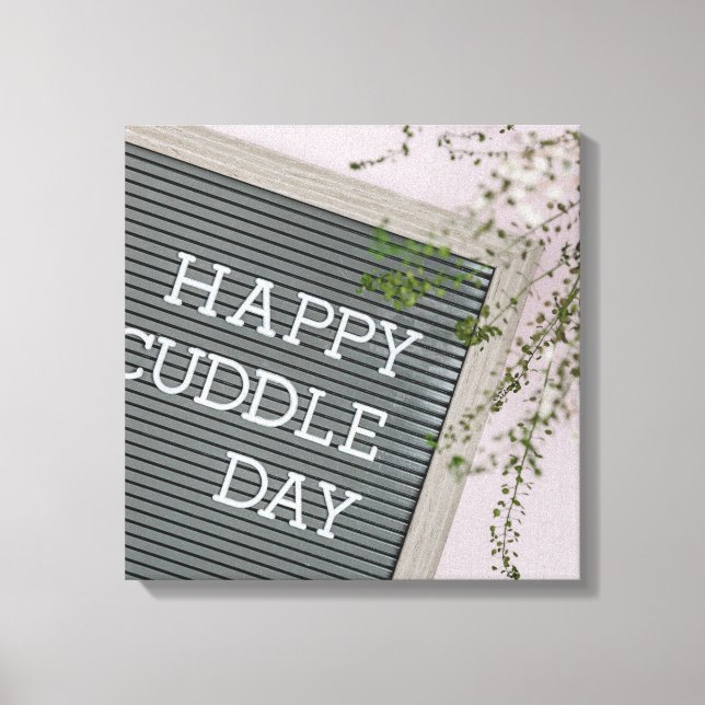 Happy Cuddle Day (Warme Schläger und liebende Schn Leinwanddruck (Vorderseite)