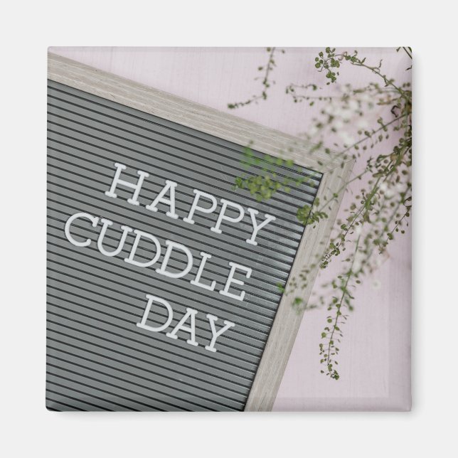 Happy Cuddle Day (Warme Schläger und liebende Schn Magnet (Vorne)