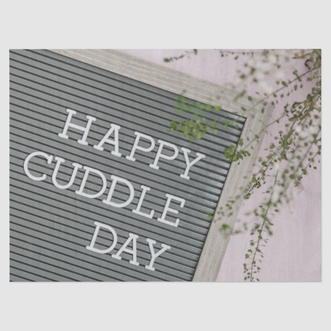 Happy Cuddle Day (Warme Schläger und liebende Schn Seidenpapier (Vorderseite)