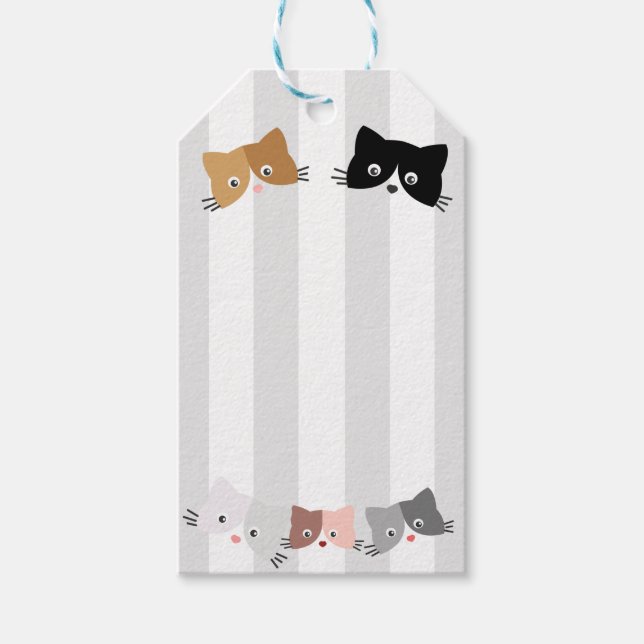 Happy Curious Kittens Geschenkanhänger (Vorderseite)
