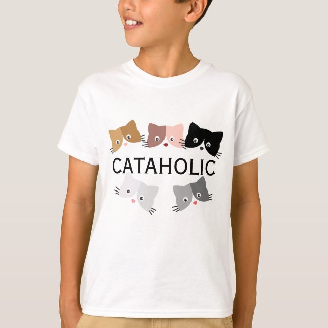 Happy Curious Kittens T-Shirt (Vorderseite)