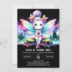 Happy Custom Fairy Birthday Einladung