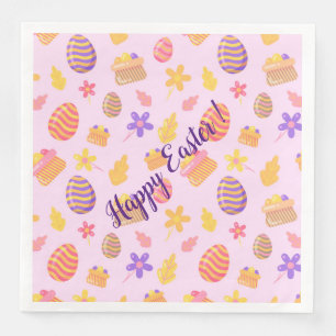 Happy Customize Lila Ostern Serviette