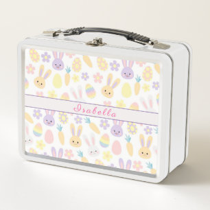 Happy Customize Oster Lila Rabbit Metall Brotdose