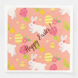 Happy Customize Osterhühner und -kaninchen Serviette