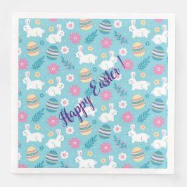 Happy Customize Osterkaninchen Floral Serviette