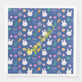 Happy Customize Osterweiße Liebe Kaninchen Serviette