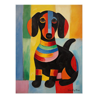 Happy Dackel Hund 03 - Kaori Poster