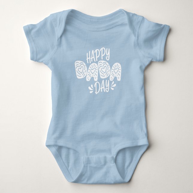 Happy Dada Day Happy Vatertag | Bodysuit Baby Strampler (Vorderseite)