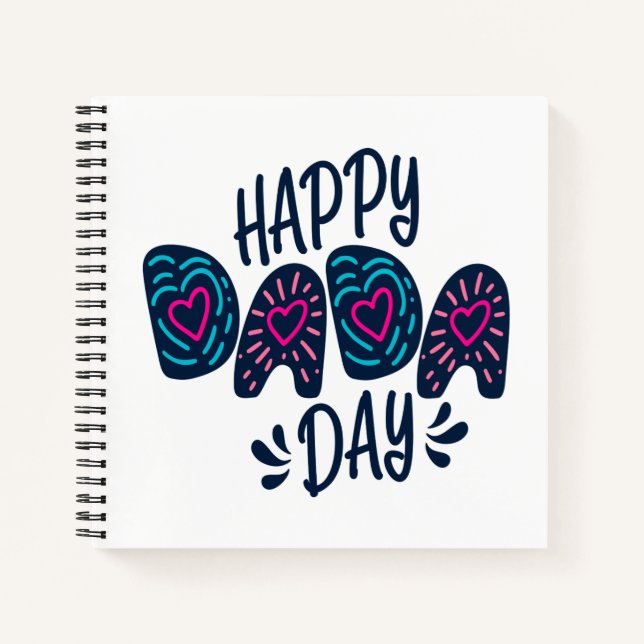 Happy Dada Day Happy Vatertag | Notebook Notizbuch (Vorderseite)
