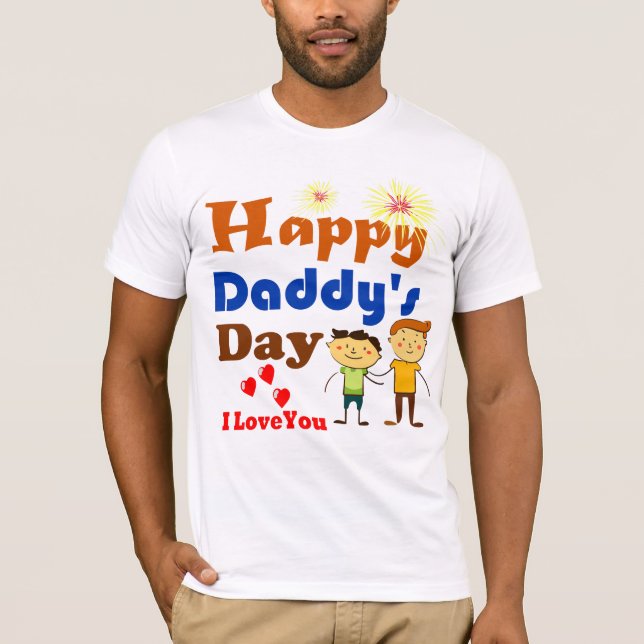 Happy Daddy's Day Design T-Shirt (Vorderseite)