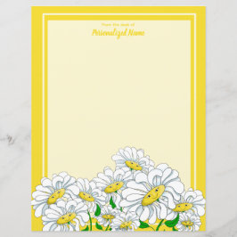 Happy Daisies Gelb-Gelb-Papier, nicht ausgekleidet