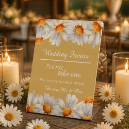 Happy Daisy Gastgeschenk Hochzeit Sign Sockelschild