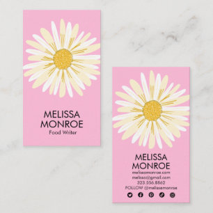 Happy Daisy illustriert Social Media Icons Visitenkarte