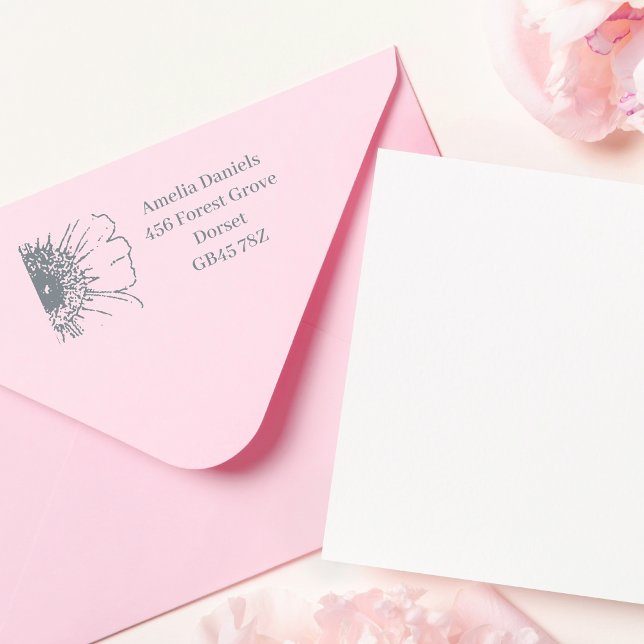 Happy Daisy Rücksendeadresse Permastempel (Von Creator hochgeladen)