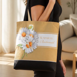 Happy Daisy Wedding Bridesmaid Tote Bag Tasche