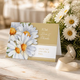 Happy Daisy Wedding Danke-Card Dankeskarte