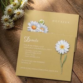 Happy Daisy Wedding Details - Abschlusskarte RSVP Karte