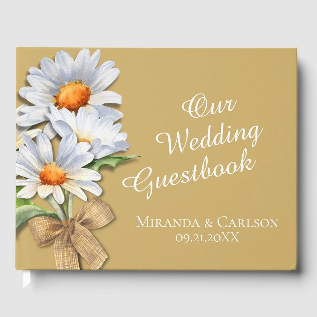 Happy Daisy Wedding Gäestbook Gästebuch (Vorderseite)