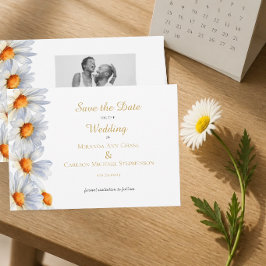 Happy Daisy Wedding Save the Date Card Einladung
