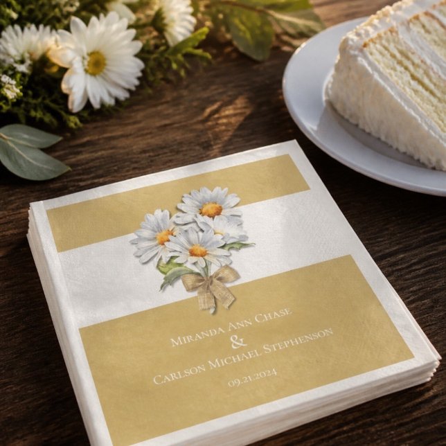 Happy Daisy Wedding Serviette (Von Creator hochgeladen)