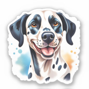 Happy Dalmatiner Dog Pet Aufkleber
