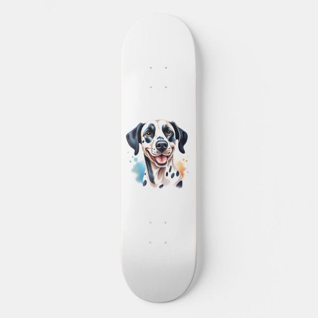 Happy Dalmatiner Dog Pet Skateboard (Vorderseite)