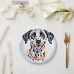 Happy Dalmatiner Dog Pet Wham-O Frisbee Pappteller
