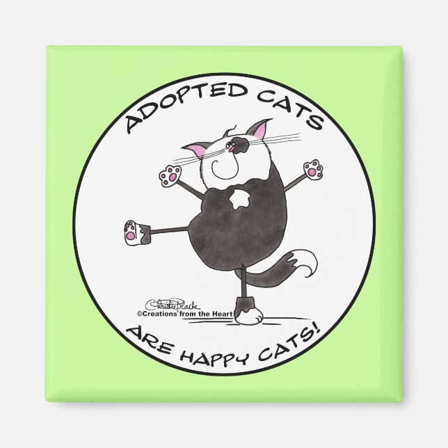 Happy Dance Cat Magnet (Vorne)