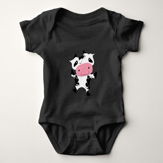 Happy Dancin' Niedliche Kawaii Kuh - Baby Strampler (Vorderseite)
