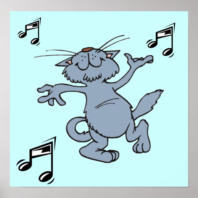 Happy Dancing Cat, Music Poster (Vorne)