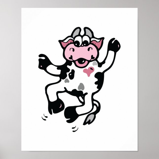 Happy Dancing Cow Poster (Vorne)