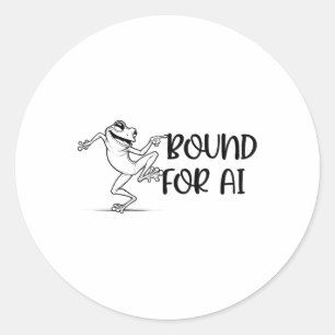 Happy Dancing Frog Ai Artificial Intelligence Deve Runder Aufkleber