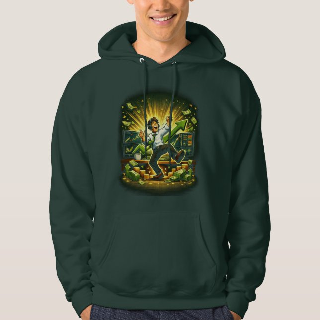 Happy Dancing Trader Bullish Market Hoodie (Vorderseite)