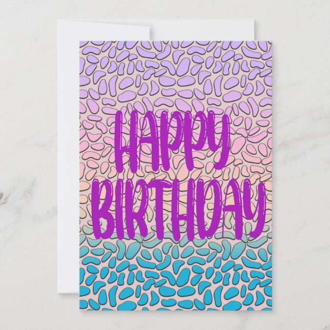 Happy Day and Happier Year Birthday Card (Vorderseite)