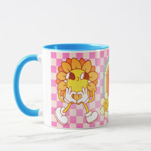 Happy Day Blue Handle Tasse