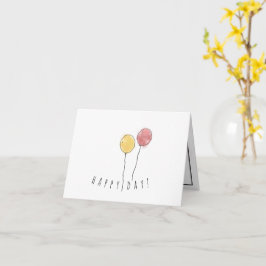 Happy Day Watercolor Balloons Karte