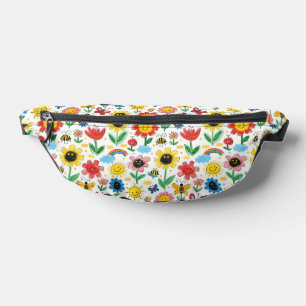 Happy Days - Fröhliche Blume und Freundschaftsmust Bauchtasche