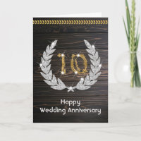 Happy Diamond 10. Wedding Anniversary Card