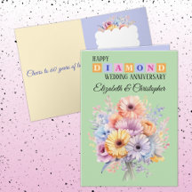 Happy Diamond Jubiläum nennt Blume grün