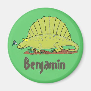 Happy Dimetrodon Dinosaurier Cartoon Magnet