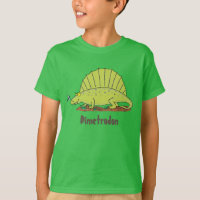 Happy Dimetrodon grüner Cartoon Dinosaurier