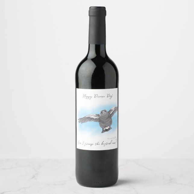 Happy Divorce Day wine label Weinetikett (Vorderseite)